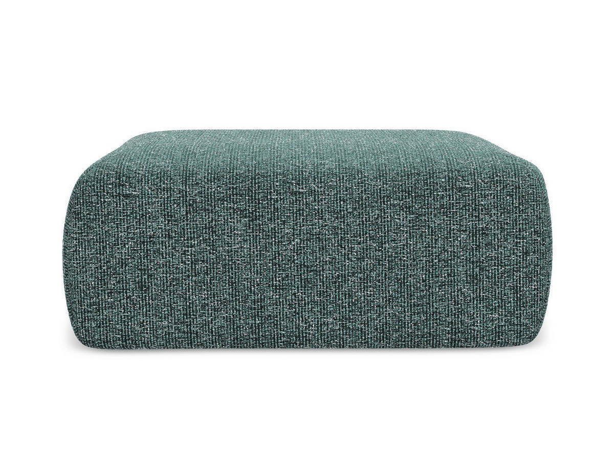 POUF Strukturstoff Stoff Blau - Blau/Blaugrau, Kunststoff/Textil (102/40/62cm) - Makamii