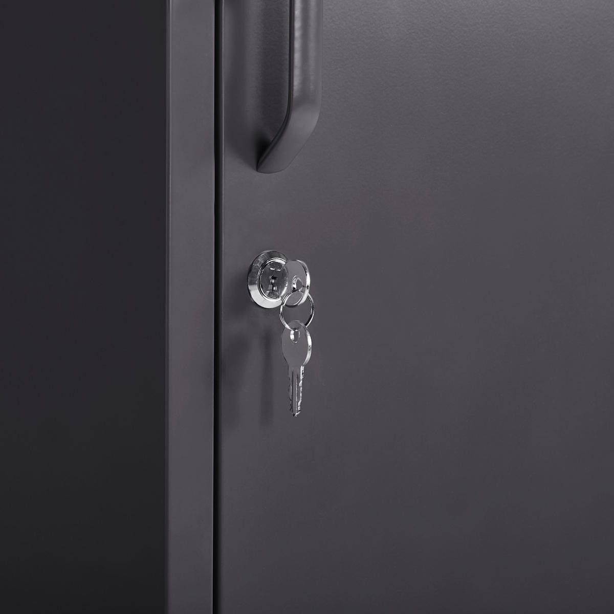 GARDEROBENSCHRANK schwarz Frome - Schwarz, Metall (38/185/50cm) - Beliani