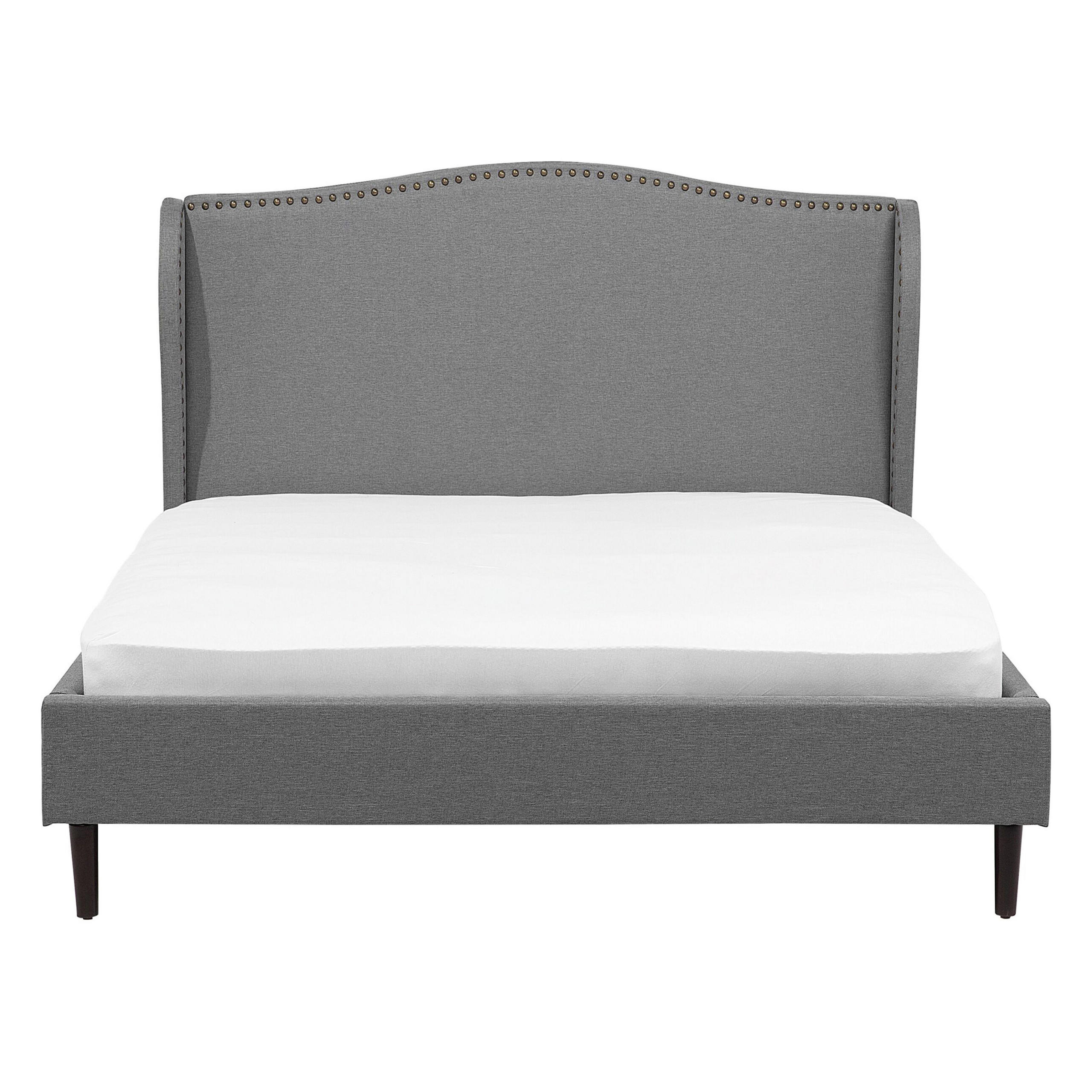 POLSTERBETT 140/200cm Grau Colmar - Grau, Textil (140/200cm) - Beliani