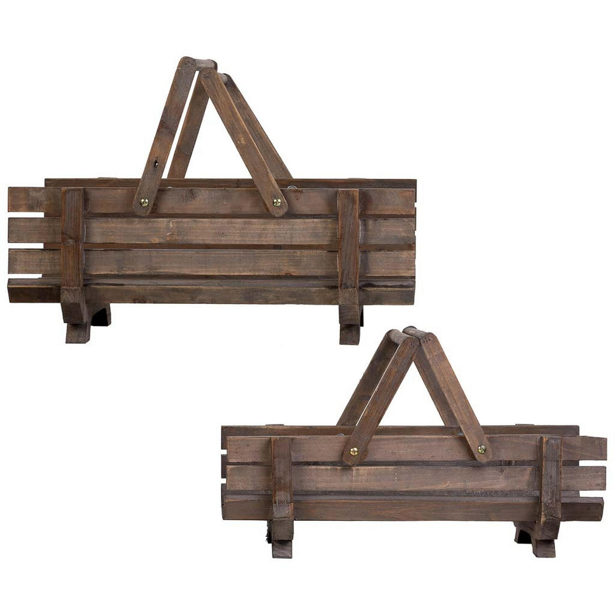 HOLZKÖRBE, 62x38x43cm, 2-tlg. - Braun, Holz (61.5/43/38cm) - Wanderlust