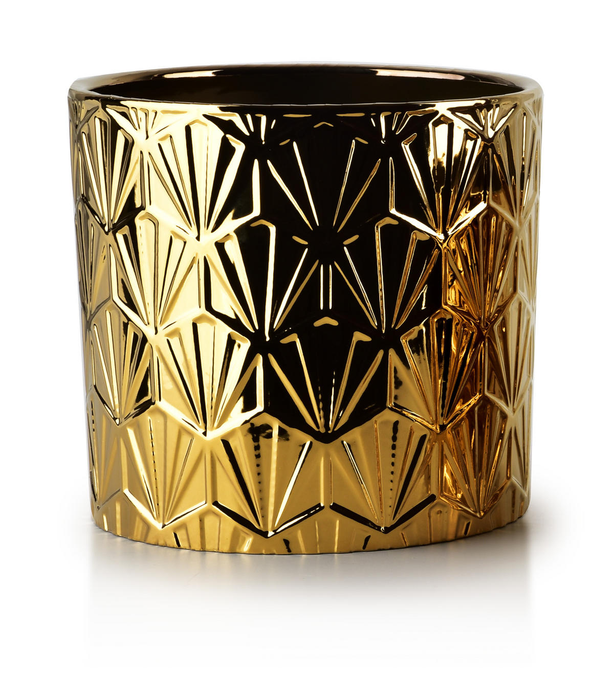 BLUMENTOPF Neva Gold 20/20/19 cm Keramik - Goldfarben, Keramik (19cm) - Mondex