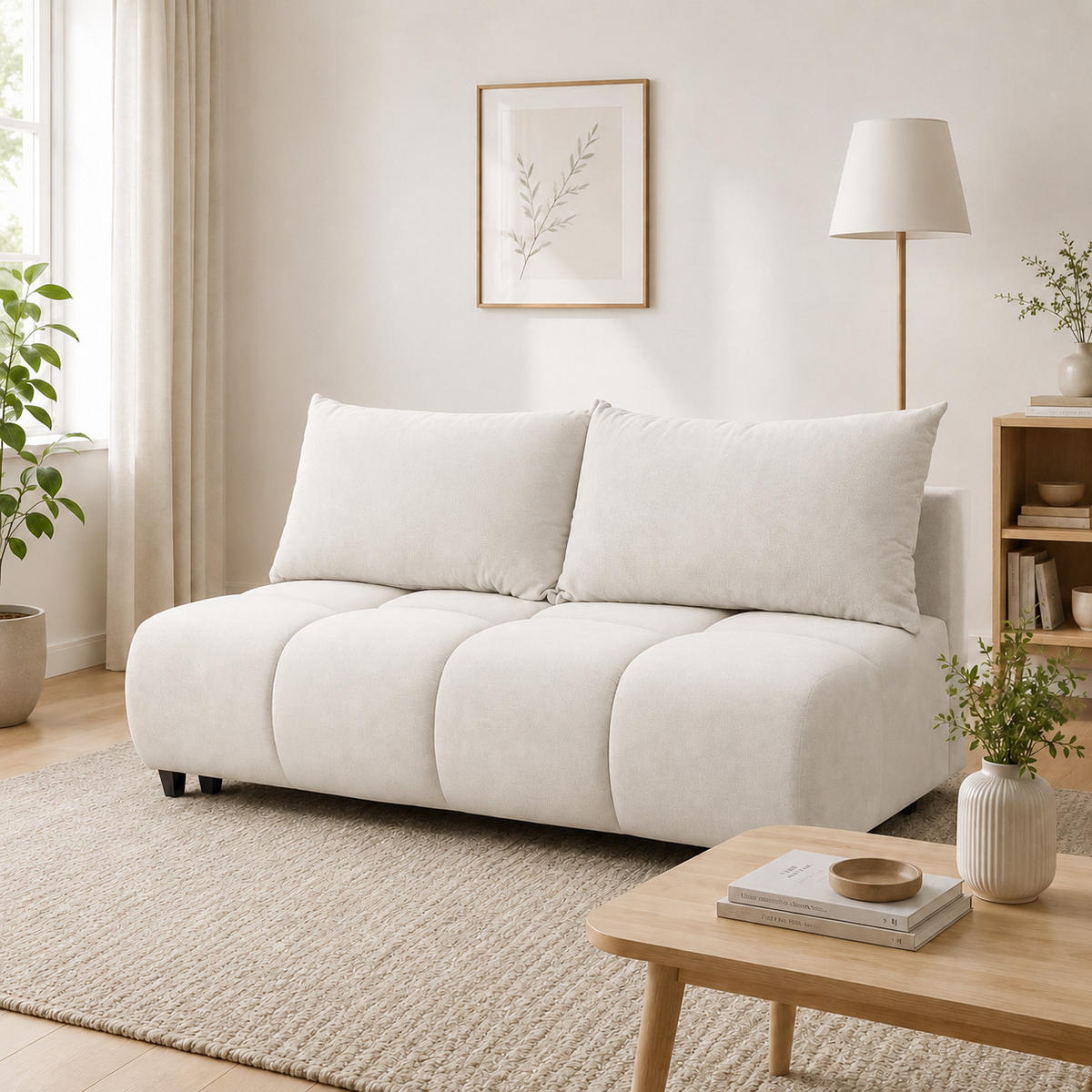 SOFA 196 cm in Weiß - Weiß, Textil (196/79/100cm) - Home Collective