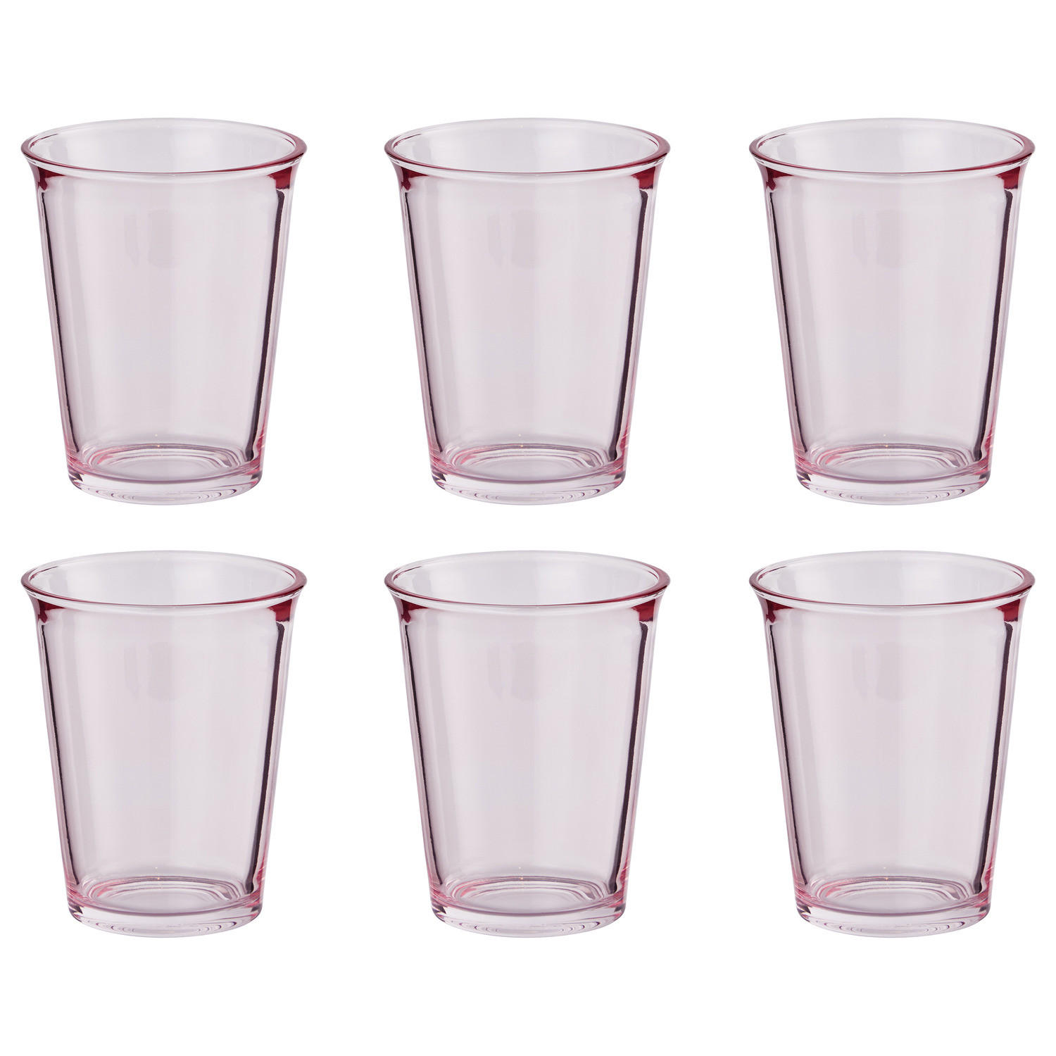 TRINKGLAS (6er-Set) Galet 280ml - Rosa, Glas (0.28L) - Butlers