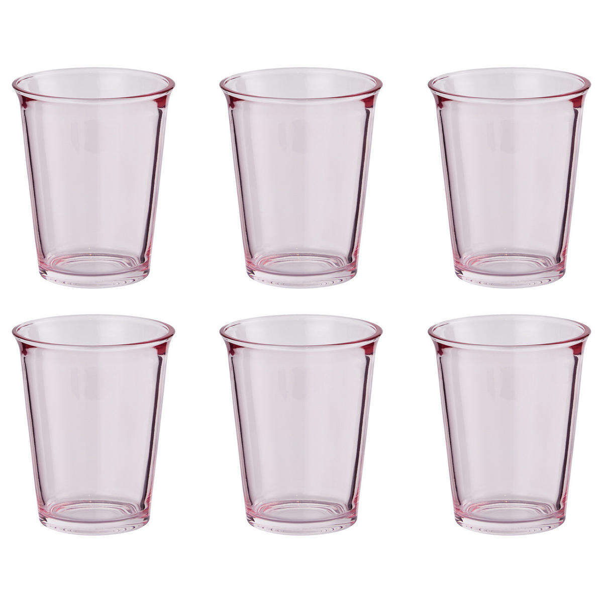 TRINKGLAS (6er-Set) Galet 280ml - Rosa, Glas (0.28L) - Butlers