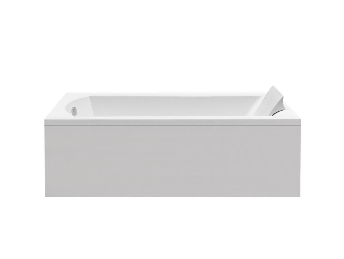 BADEWANNE Rechteck SHEA 180/80 mit Schürze Ablauf Füße - Weiß, Kunststoff (80/58.5/180cm) - bad land