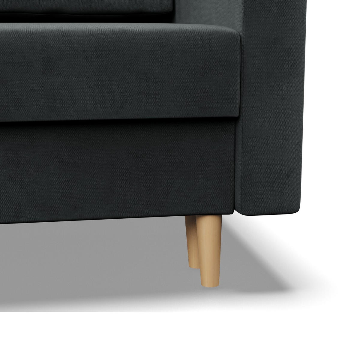 SOFA Blank dunkelgrau 152/92/92 - Dunkelgrau, Textil (152/92/92cm) - SIMKAM Furniture