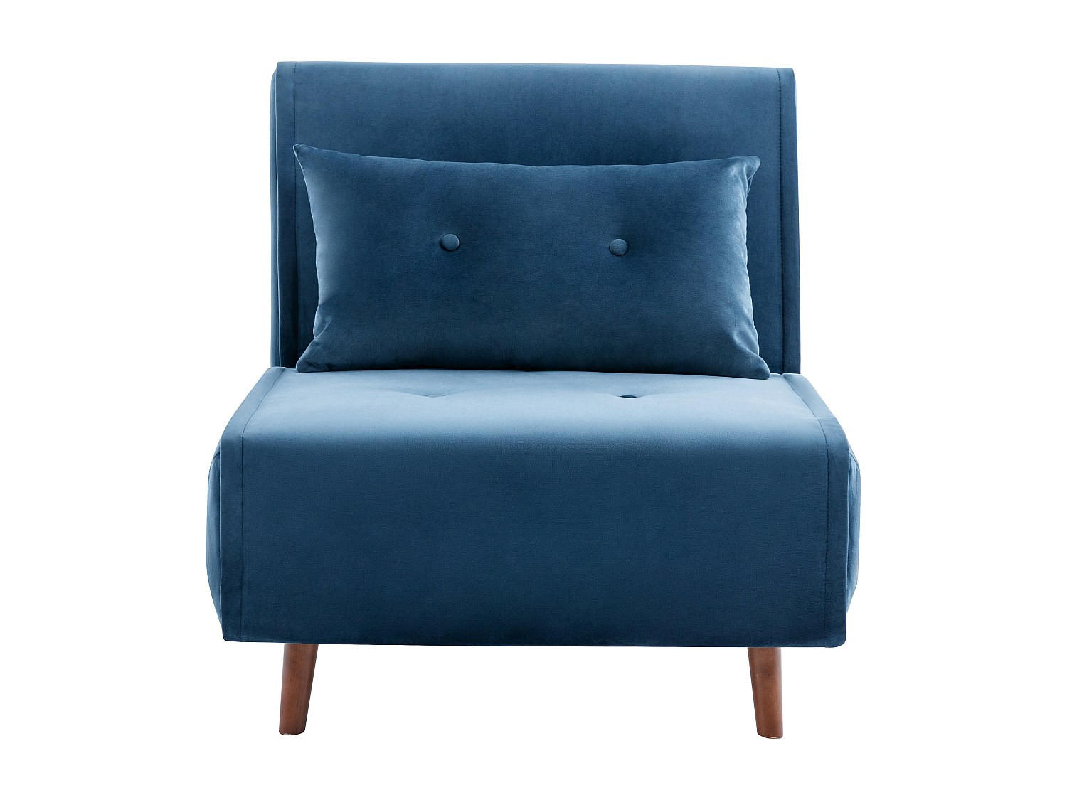 SCHLAFSESSEL - 1 Person - Samt, Stoff - Marineblau - - Dunkelblau, Textil (77/81/91cm) - Vente-Unique