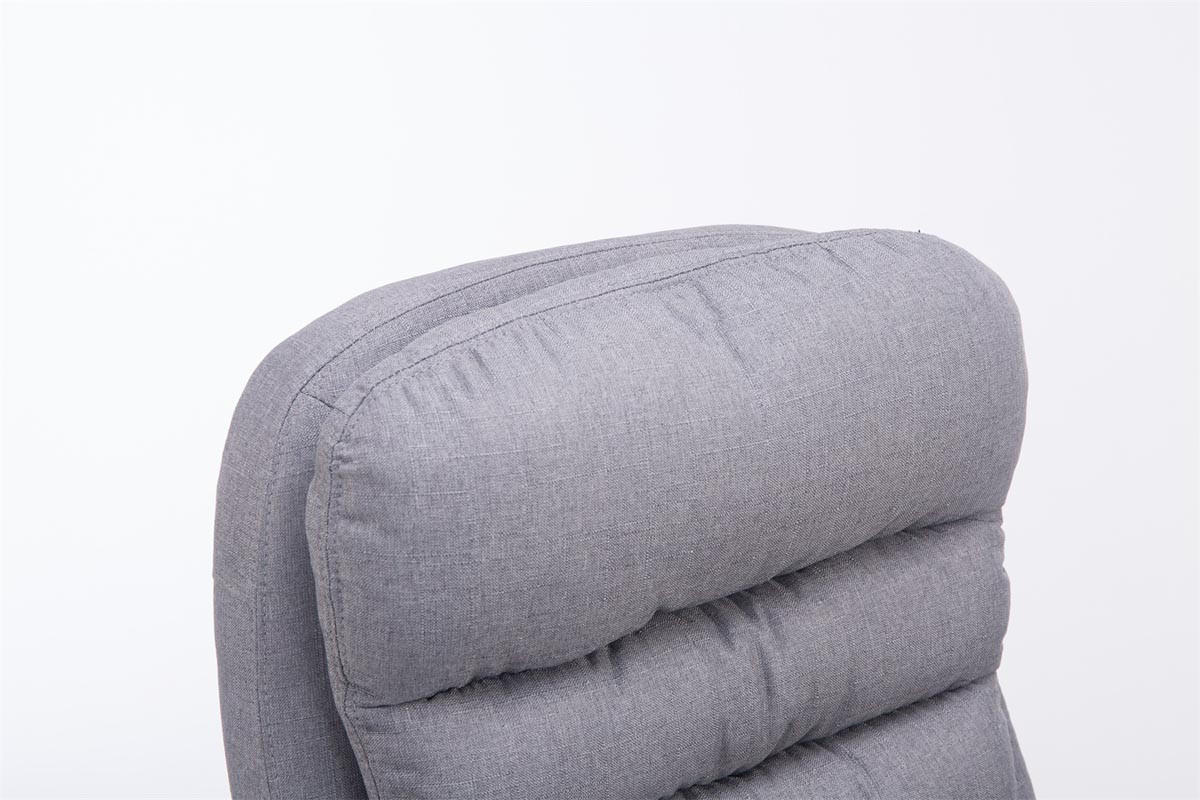 BÜROSTUHL SOUK Stoff 116x68x77 Grau Stoff Metall - Grau, Textil/Metall (68/116/77cm) - DELUKE