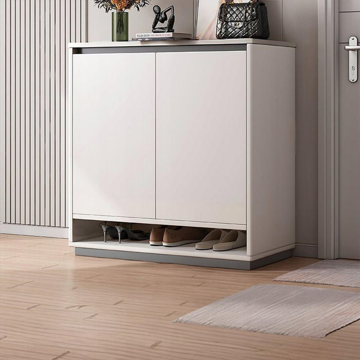 SCHUHSCHRANK, weiß 60/32/80 cm - Weiß, Holzwerkstoff (60/80/32cm)