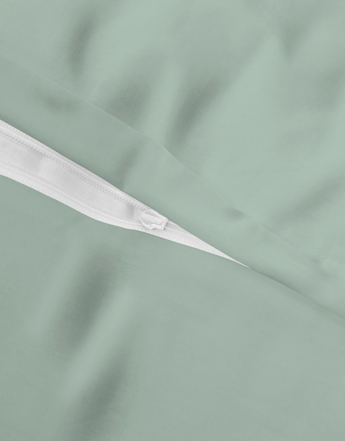 BETTWÄSCHE-GARNITUR Tencel UNI salbei, 135x200 cm + 80x80 cm - Salbeigrün, Textil (135/200cm) - biberna