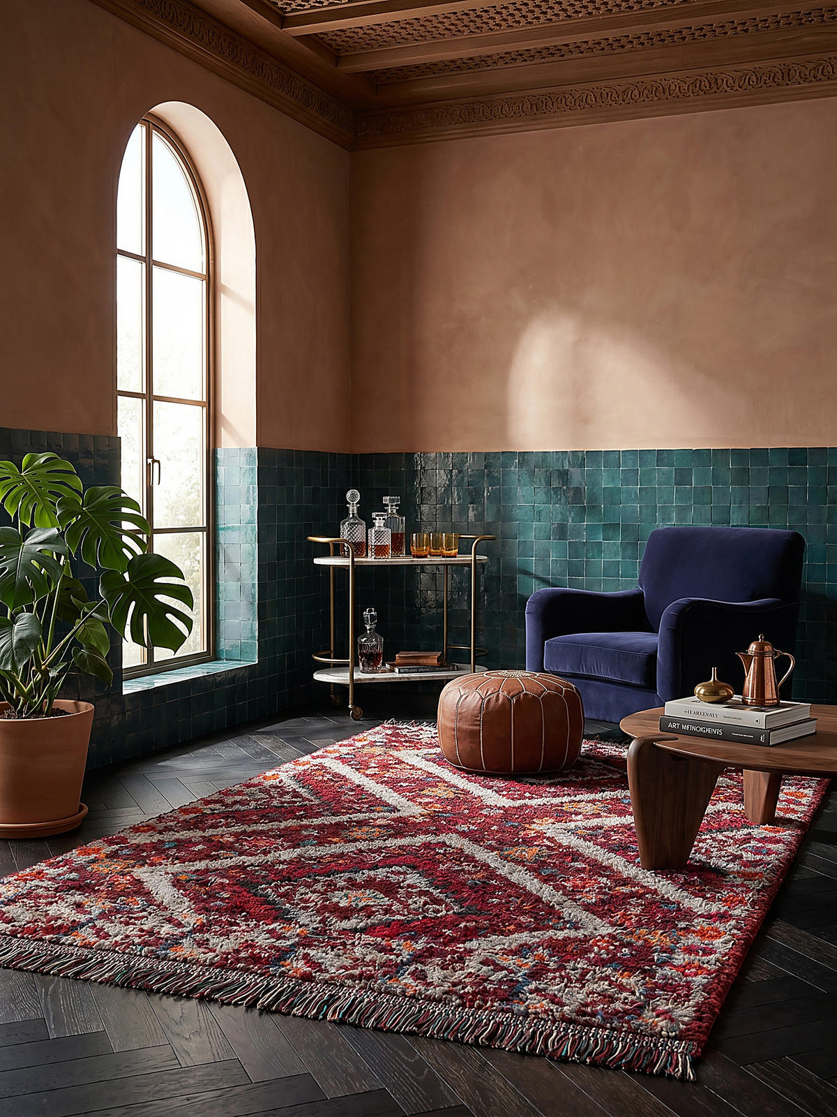 SHAGGY-TEPPICH TAFRAUT, im Berber-Stil, Rot, 200 x 300 cm - Rot, Textil (300/200cm) - KADIMA DESIGN