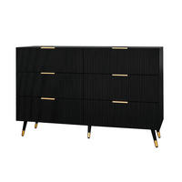 SIDEBOARD modern Stauraum Schubladen - Schwarz, Holzwerkstoff (120/77/40cm) - Fortuna Lai