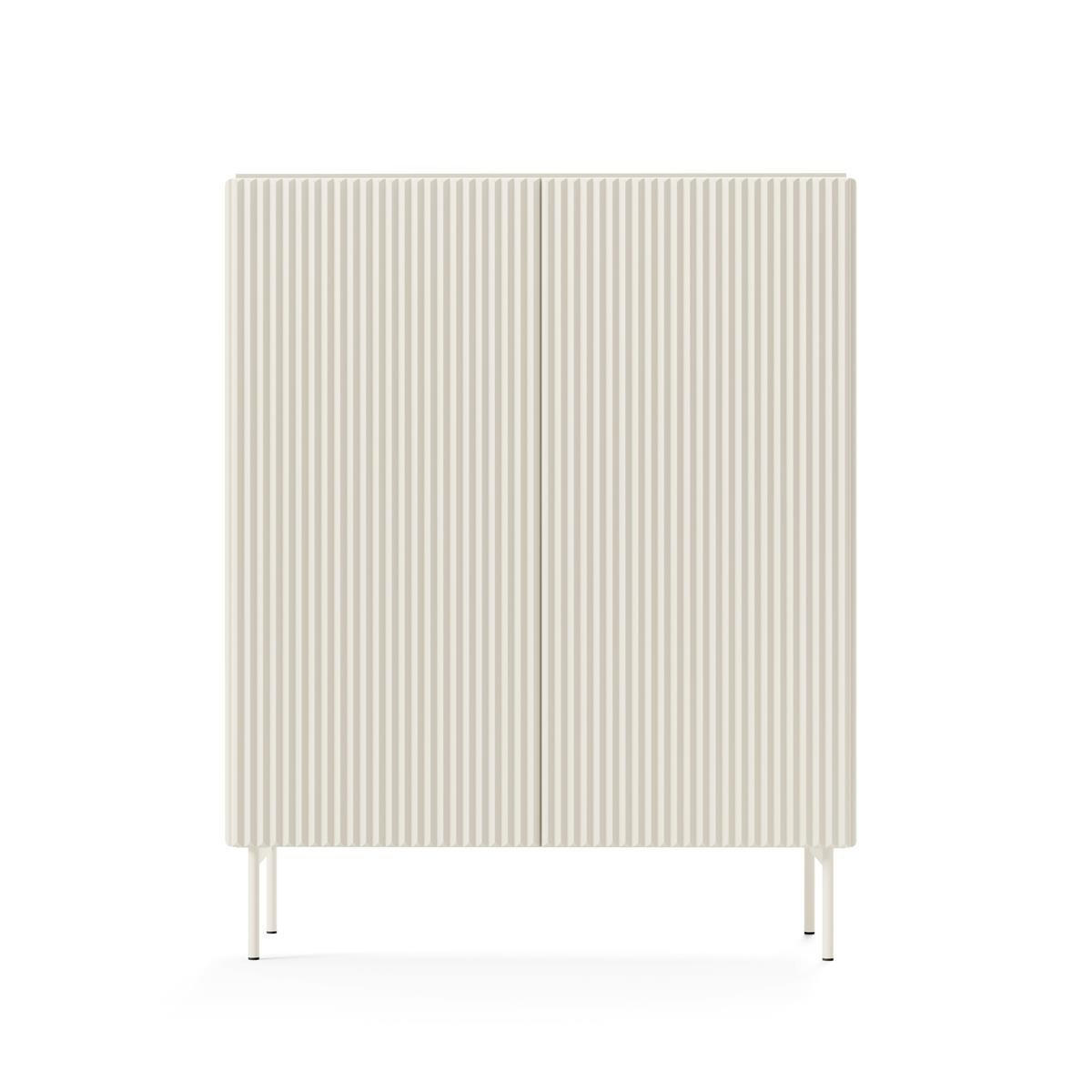 HIGHBOARD Tutti Kaschmir, Hochkommode - Kaschmir, Holzwerkstoff/Metall (99/123/40cm) - Bettso