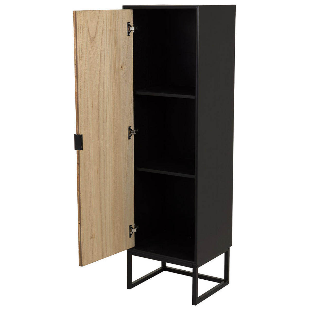 SCHRANK aus Holz, schwarz, 41x37x140cm - Schwarz, Holzwerkstoff (40.5/139.5/37cm) - Wanderlust