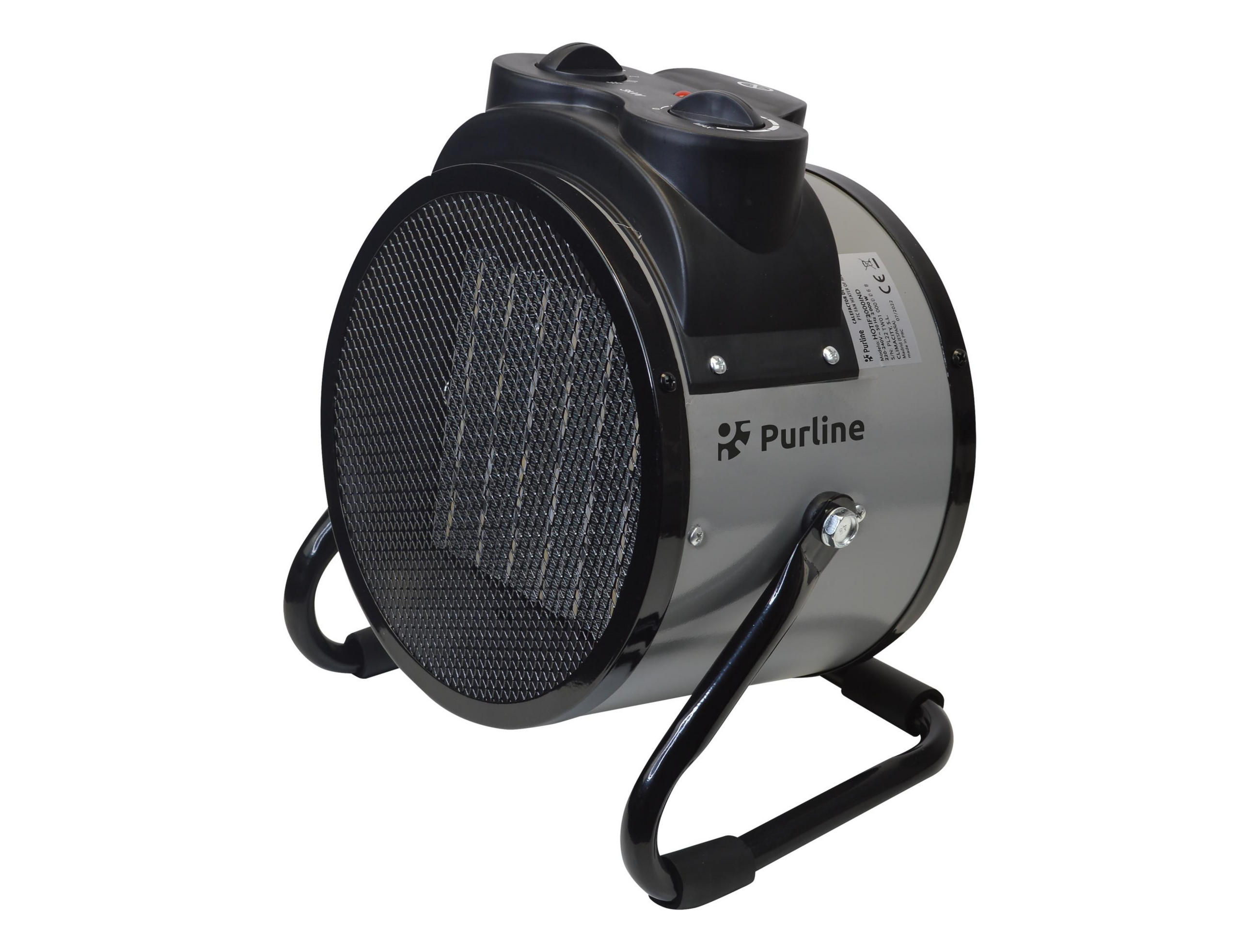 STAND-THERMOVENTILATOR Grau mit Leistungskontrolle 2000 W - Grau, Kunststoff (22/26/18cm) - Purline