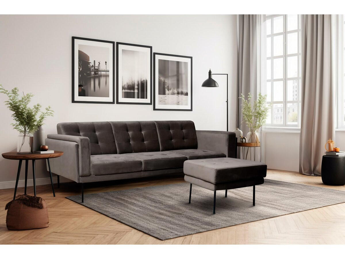 ECKSOFA noé Grau - Grau, Textil (85/201cm) - Habitat Garten