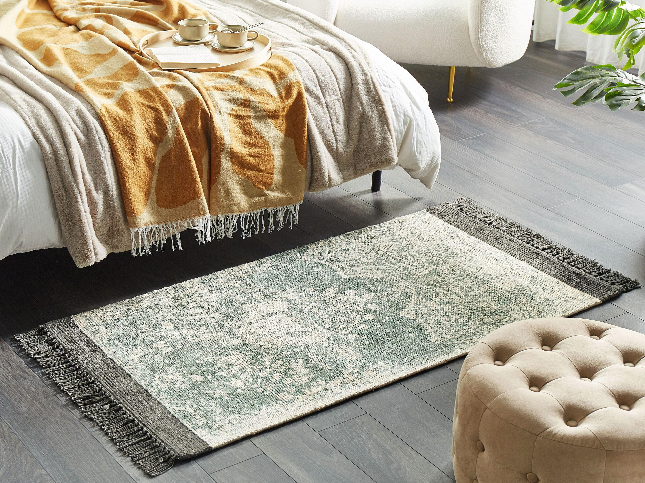 KURZFLOR-TEPPICH Akarsu 150/80 cm - Grün, Naturmaterialen (80/150cm) - Beliani