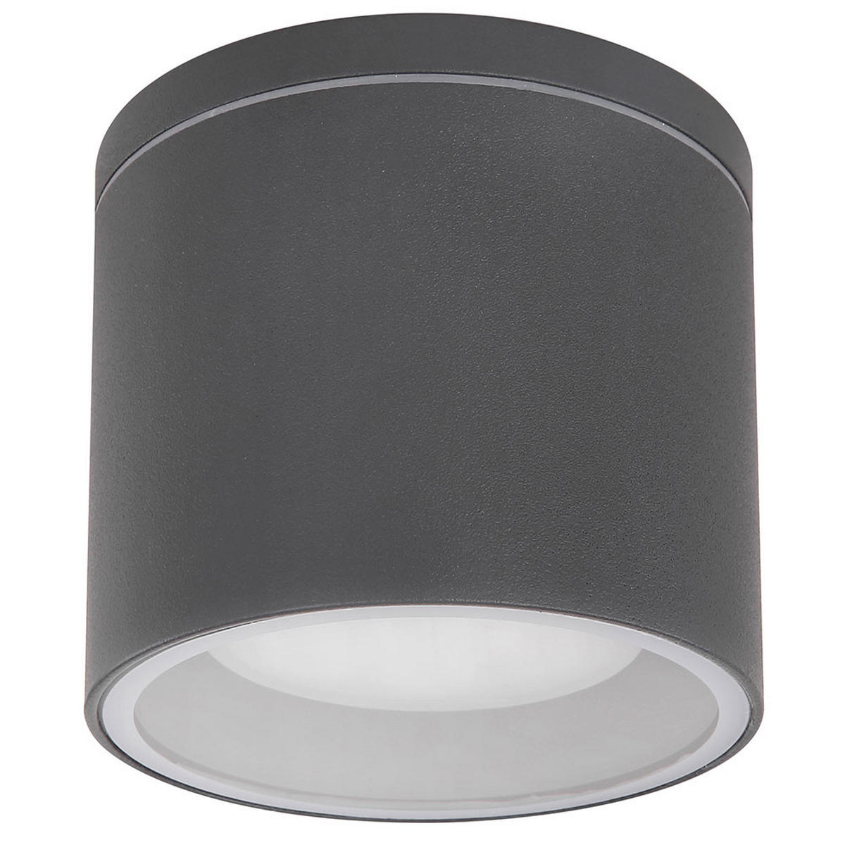 DECKENLEUCHTE Aluminium Anthrazit matt - Anthrazit, Glas (10.8/10.8/9.6cm) - Globo Lighting