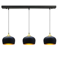 PENDELLEUCHTE Kreis Vintage 30/27 cm - Goldfarben/Schwarz, Metall (30/27cm) - Bamyum