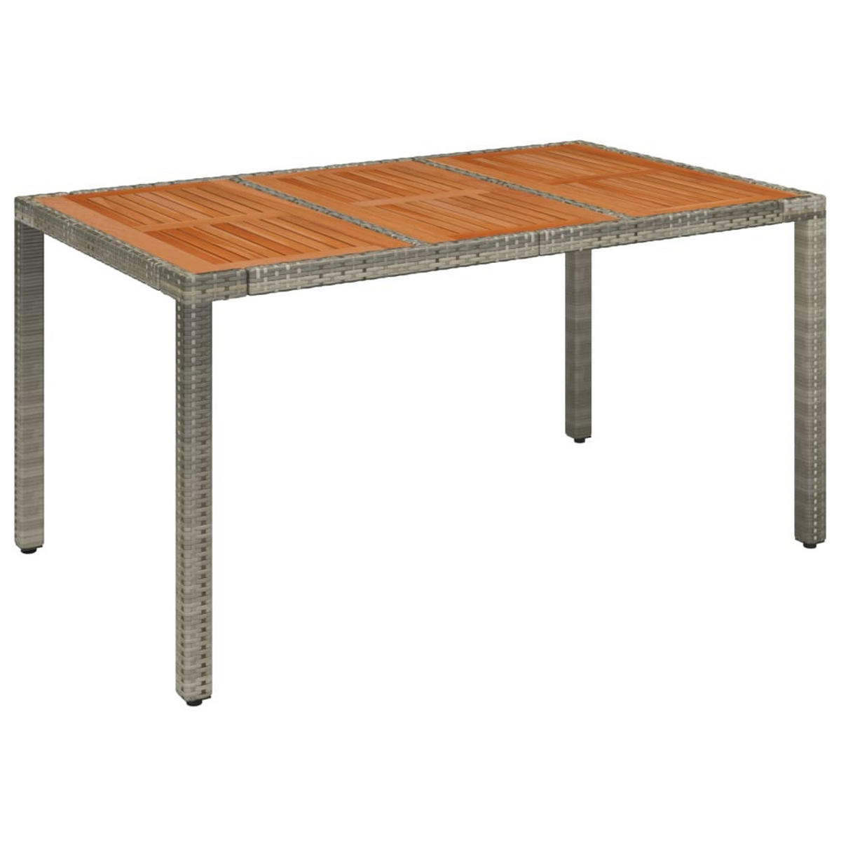 GARTEN-ESSGRUPPE 5-teilig Mit Kissen Grau Poly Rattan - Grau, Kunststoff - vidaXL