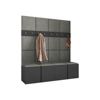 MOBILIER PENTRU HOL Orion V - grafit/gri, material plastic/compozit lemnos (168/186/46cm) - MIRJAN24