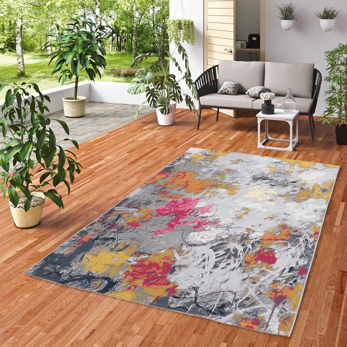IN- UND OUTDOOR TEPPICH MALIBU - Grau, Textil (120/170cm) - Pergamon