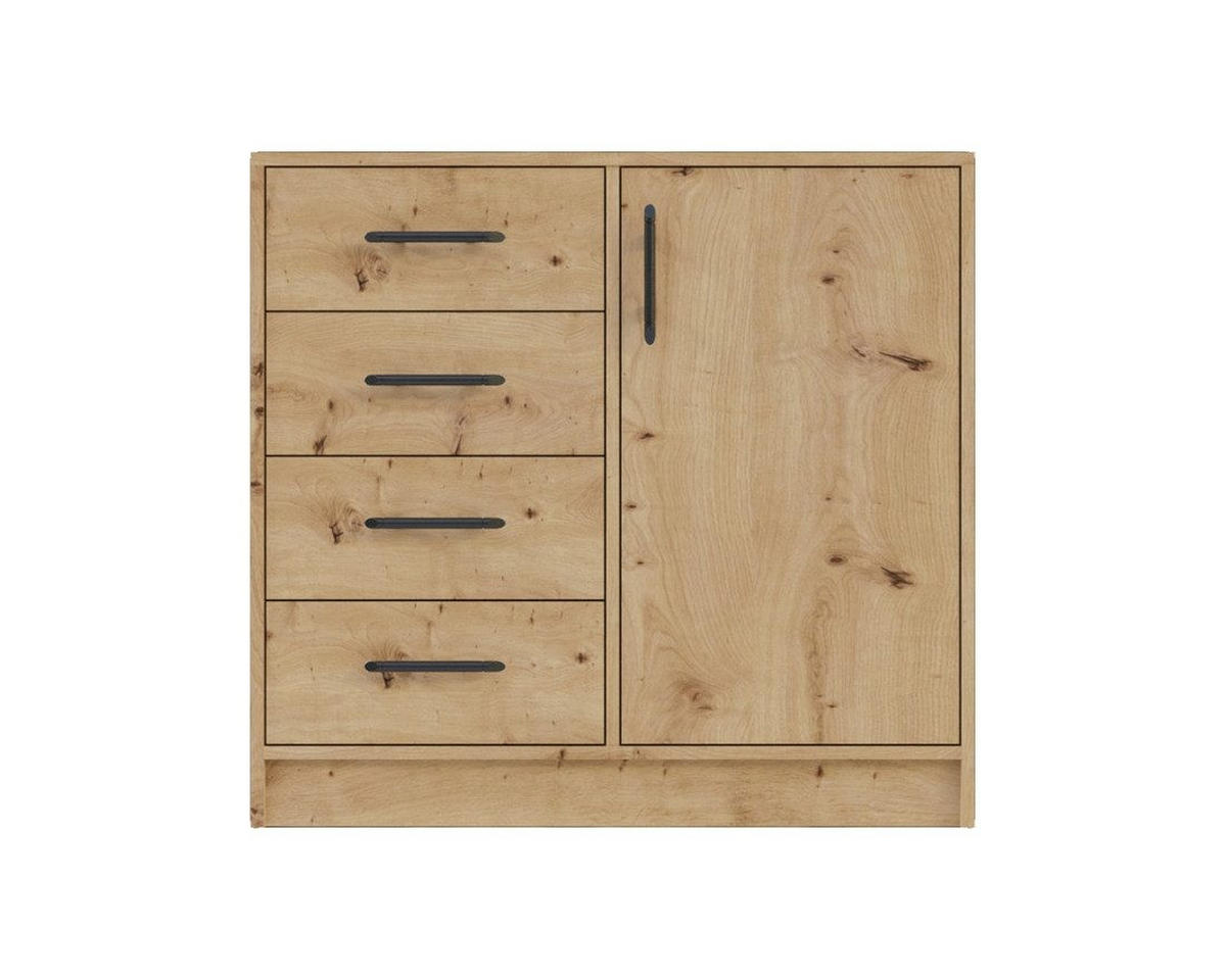 KOMMODE SAM SRK2 90/84/40 in Eiche Artisan - Eiche Artisan, Holzwerkstoff (90/84/40cm) - Deine Möbel 24