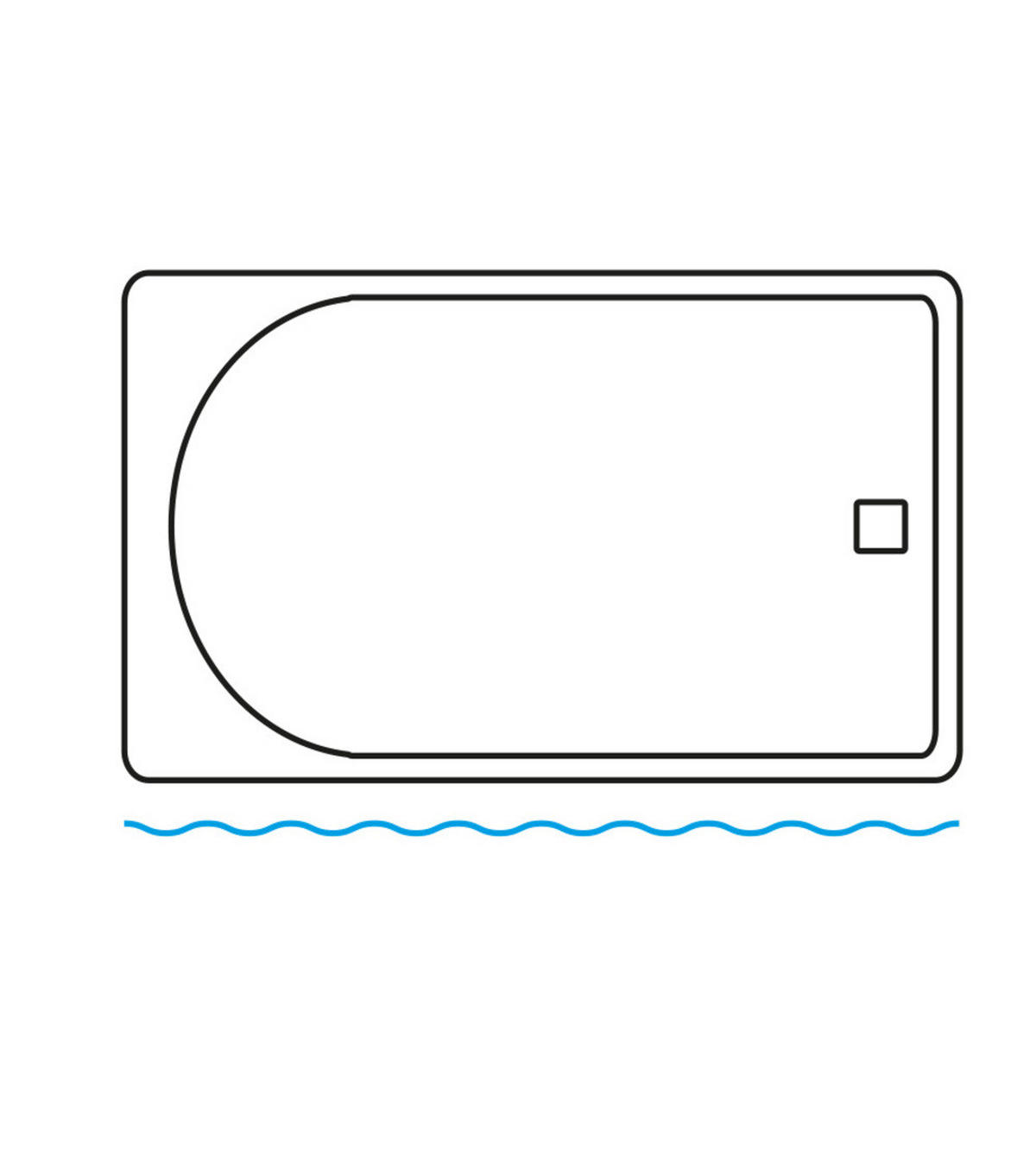 DUSCHVORHANG Marmor Cobalt 180 x 200 cm - Blau, Textil (180/200cm) - Sanilo