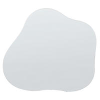 WANDSPIEGEL Silber 50/55 cm Bagneux - Silberfarben, Glas (50/55/50cm) - Beliani