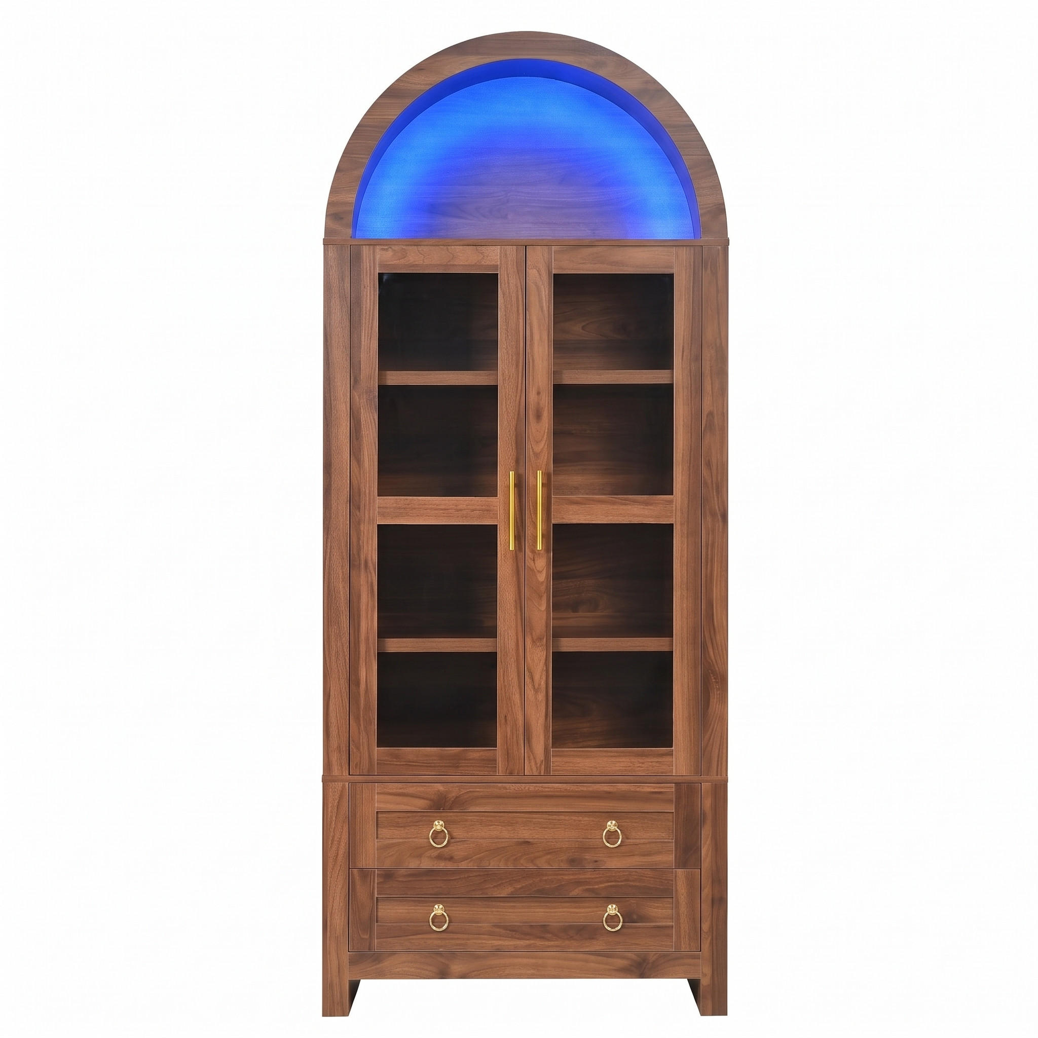 Urban Meuble Hochschrank Walnuss 76x180x40 cm