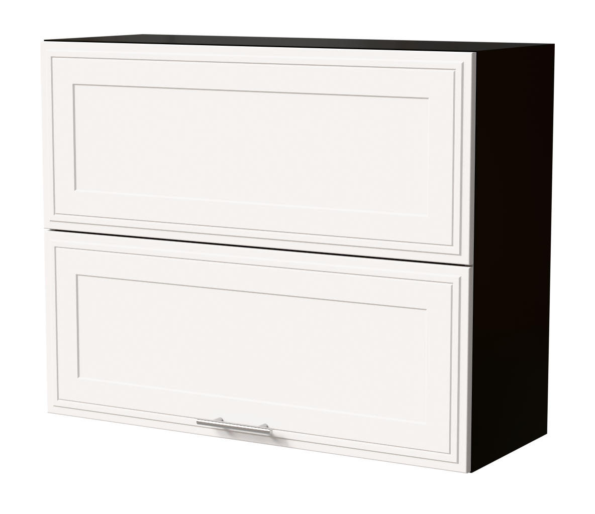 KLAPPHÄNGESCHRANK Salo W8B/90-AV Schwarz / Weiß Matt 90 / 32,5 / 72cm - Schwarz/Weiß, Holz/Holzwerkstoff (90/72/32.5cm) - Feldmann-Wohnen