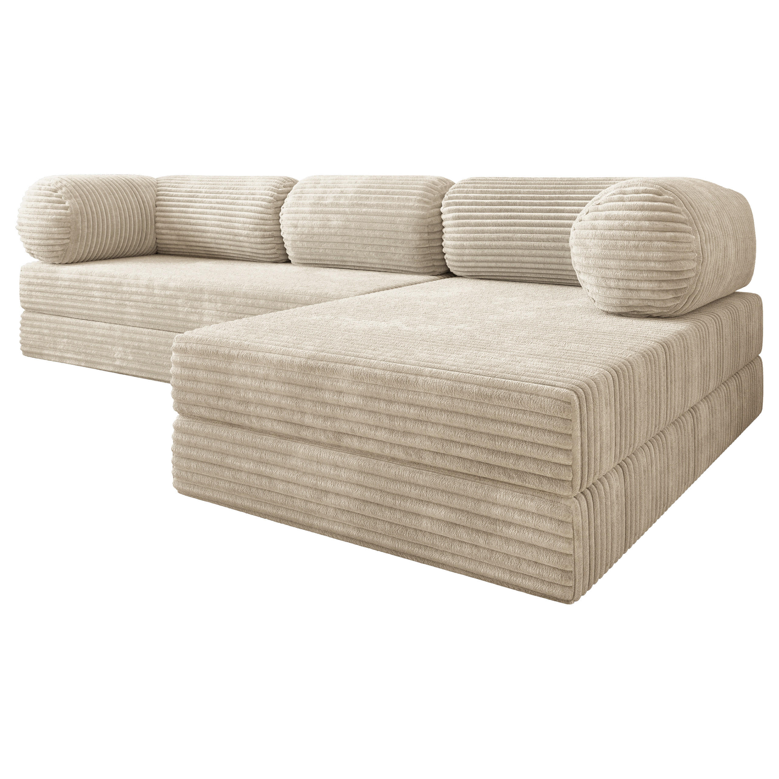 Masseno Ecksofa Creme 270x160 cm