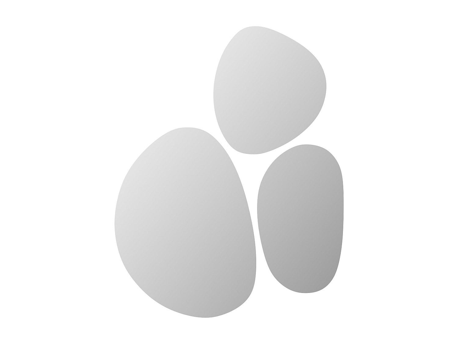 WANDSPIEGEL - 30 cm, 40 cm, 50 cm x 1 cm - Holz, Platte - Transparent - SANIJI - Transparent, Holz (30/67/1cm) - Vente-Unique
