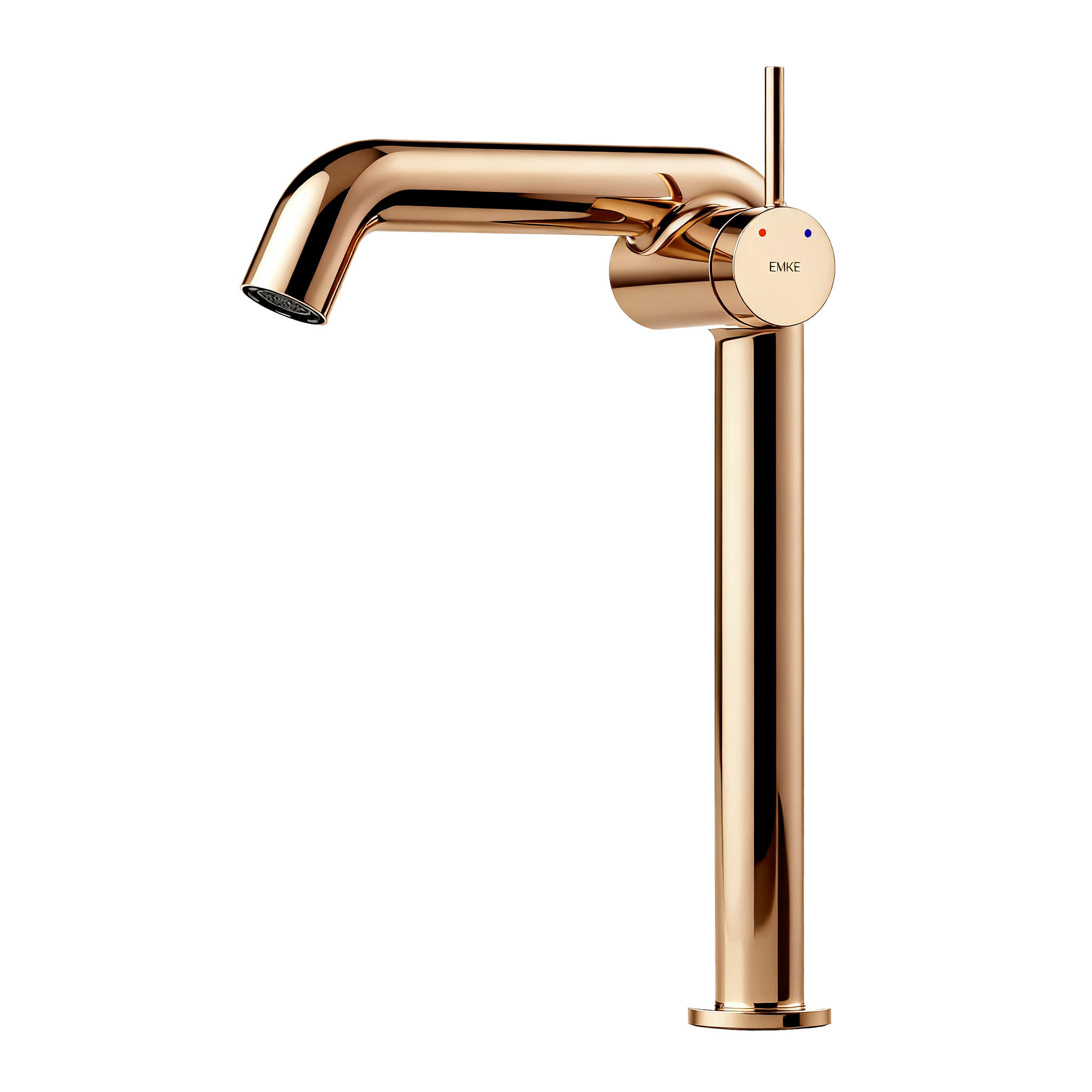 WASCHTISCHARMATUR Wasserzulaufrohr aus Edelstahl Rosengold 26cm - Roségold, Metall (22/7.6/33.2cm) - EMKE