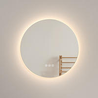 BADSPIEGEL Runder mit Antibeschlag Dreifarbige Beleuchtung ф60 cm - Weiß, Glas (60/3.5/60cm) - EMKE