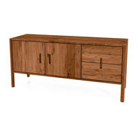 KOMMODE INA Wildeiche - Mokka, Holz (142/64/46cm) - byoak