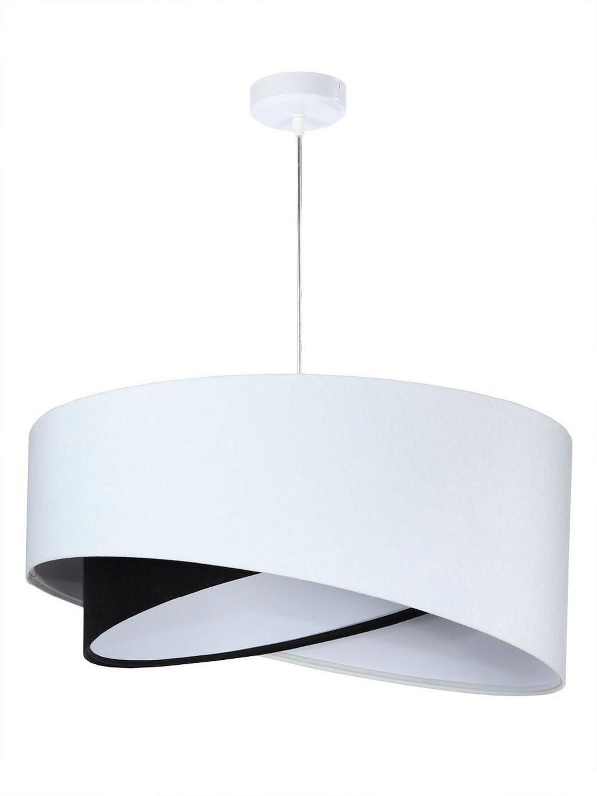 HÄNGELEUCHTE Schwarz 50/23 cm - Schwarz/Weiß, Kunststoff (50/1.3/23cm) - ONZENO