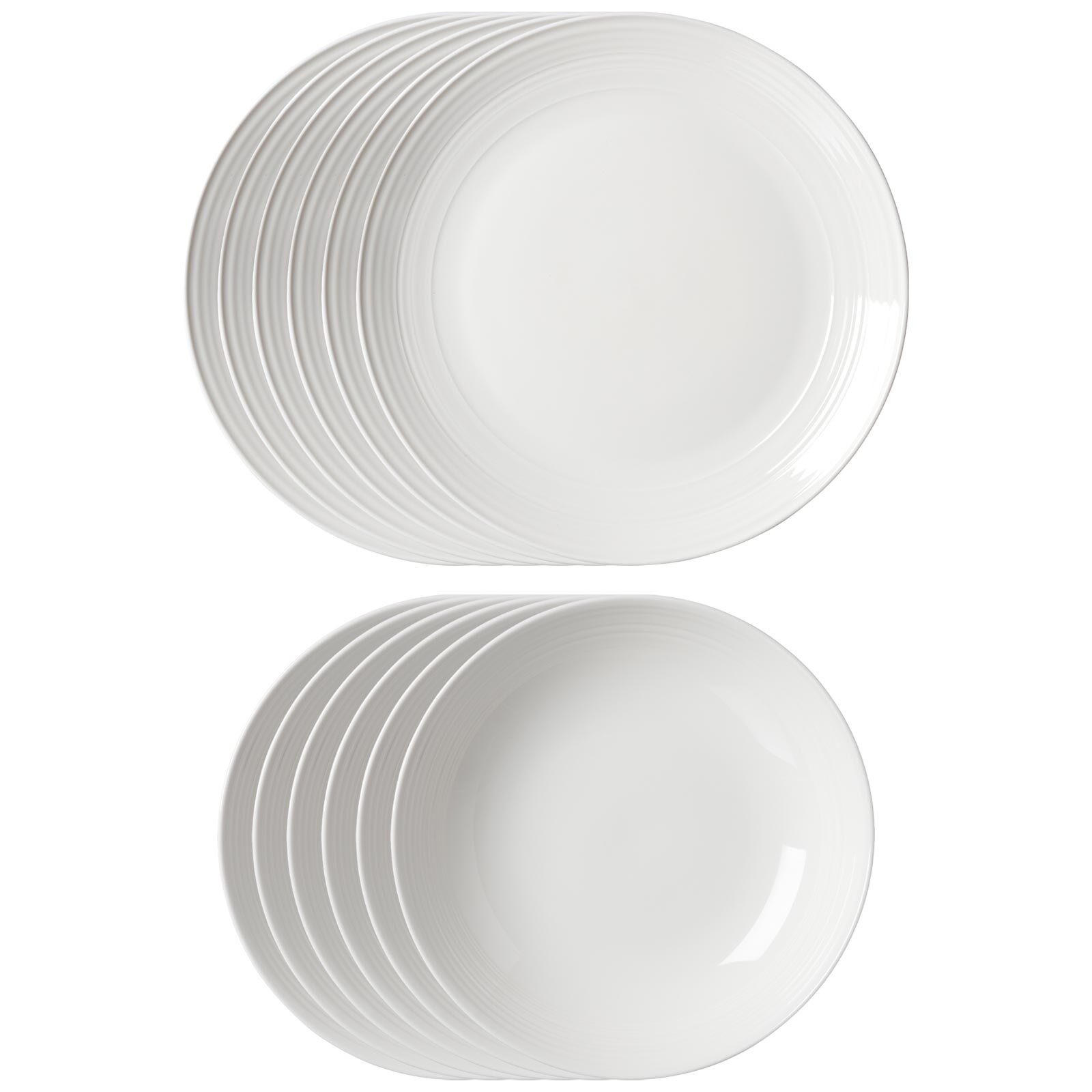TAFELSERVICE Levi Weiß 12er Set - Weiß, Keramik (1/1/1cm) - Ritzenhoff Breker