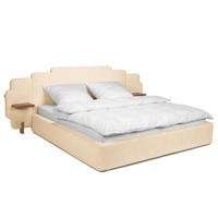 POLSTERBETT - Chenille - Creme, Textil (160/200cm) - home24