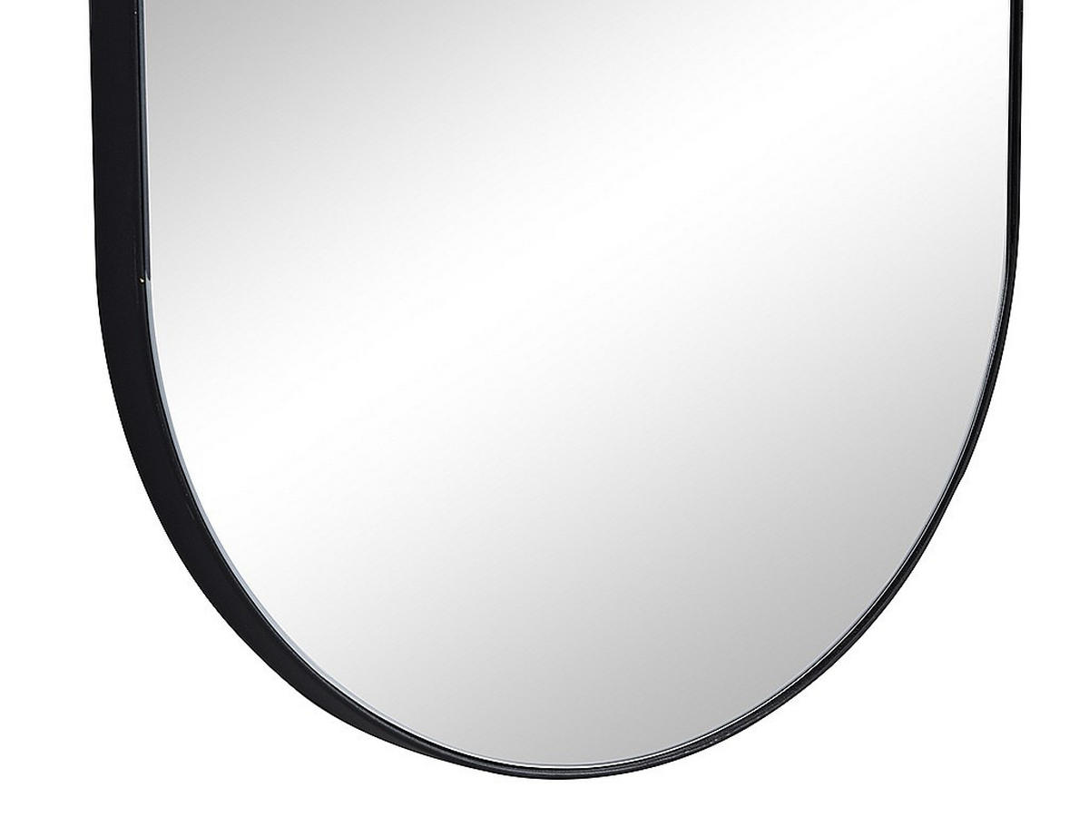 WANDSPIEGEL oval - Metall - 40 x 140 cm - Schwarz - ONIKAL - Schwarz, Metall (40/140/3cm) - Vente-Unique