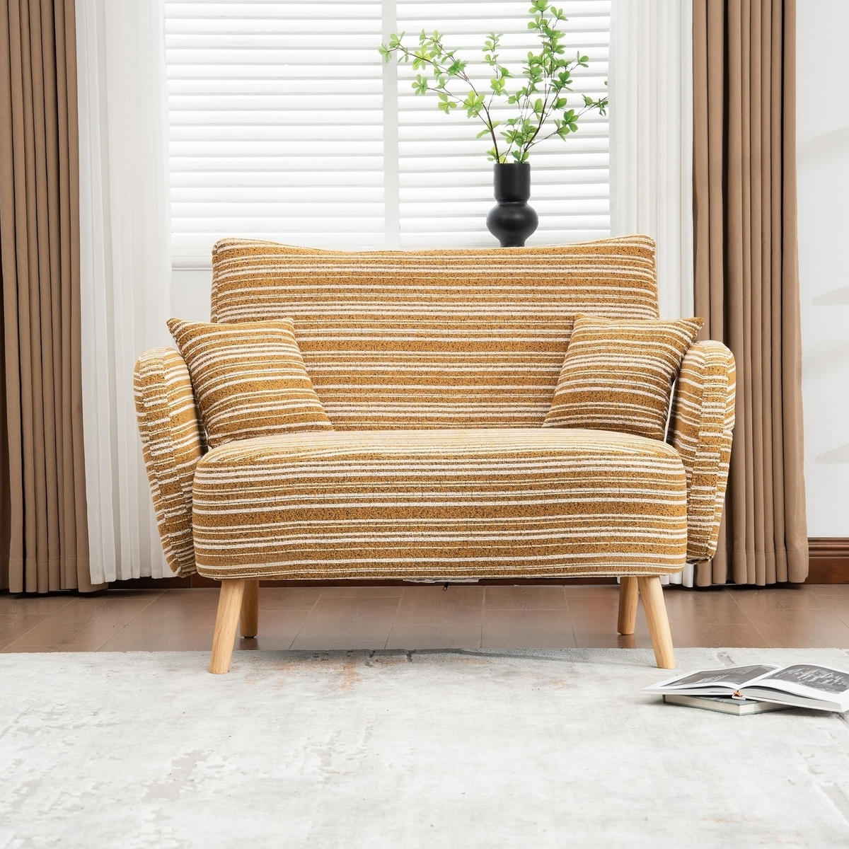 BIG SESSEL,Relaxsessel,Loungesofa,XXL-Sessel,Bouclé,Gelb - Gelb, Textil (121/63/81.5cm) - LVHOM