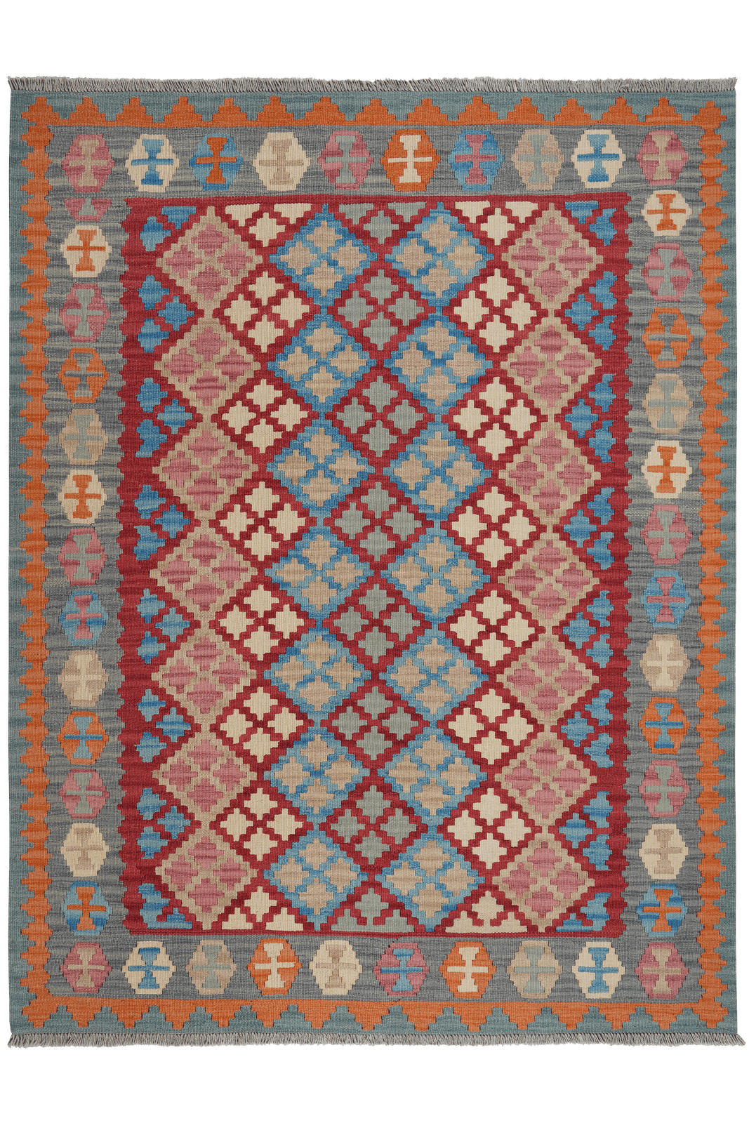 Looma Kelim-Teppich Rot 159x206 cm