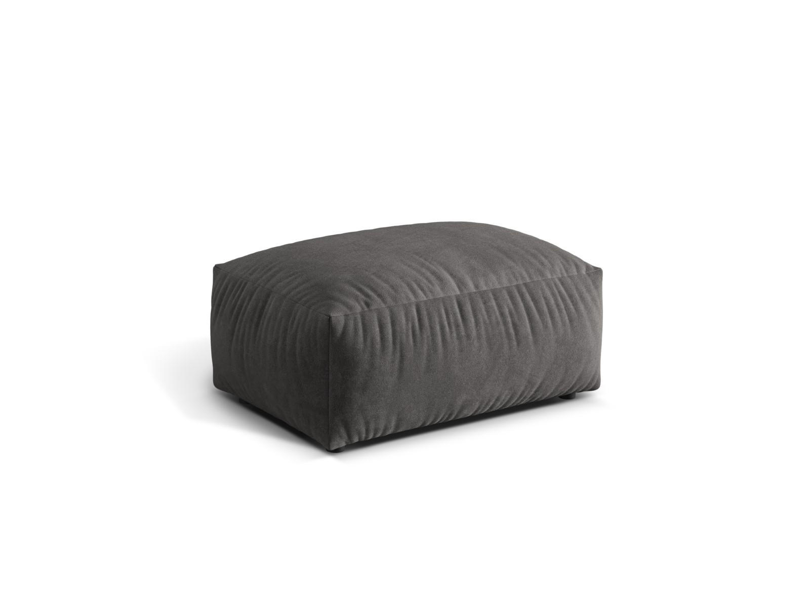 POUF Martina aus Samt grau - Grau, Textil (65/44/95cm) - Micadoni
