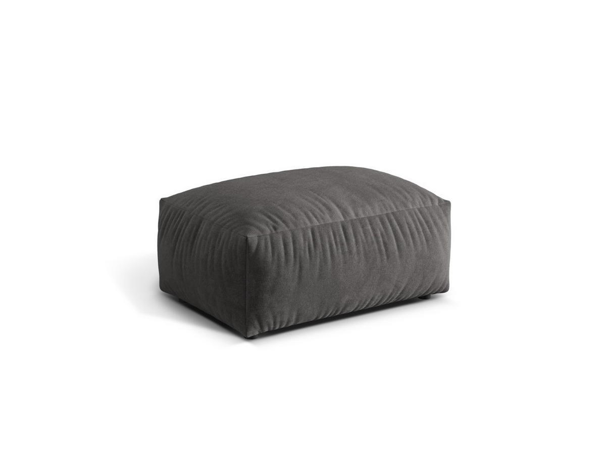 POUF Martina aus Samt grau - Grau, Textil (65/44/95cm) - Micadoni