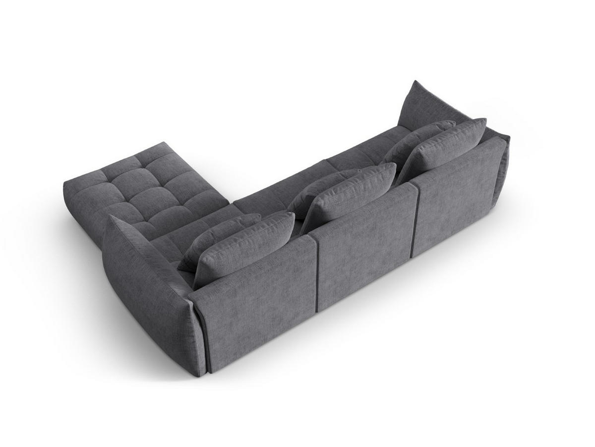 SOFA modular Bloom aus strukturiertem Stoff grau 2 Sitzplätze - Grau, Textil (216/332cm) - Micadoni