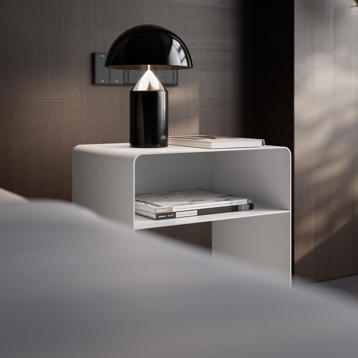 NACHTSCHRANK LANA 45/35/50 cm Weiß - Weiß, Metall (45/50/35cm) - Idohome