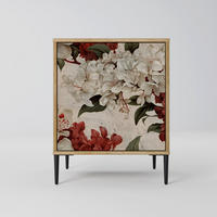 SIDEBOARD EPHEMERAL DAYS, Eichefarben, 57,5x42x72,5 cm, Schwarze Metallfüße - Eichefarben/Multicolor, Holzwerkstoff/Metall (57.5/72.5/42cm) - SpaceRebels