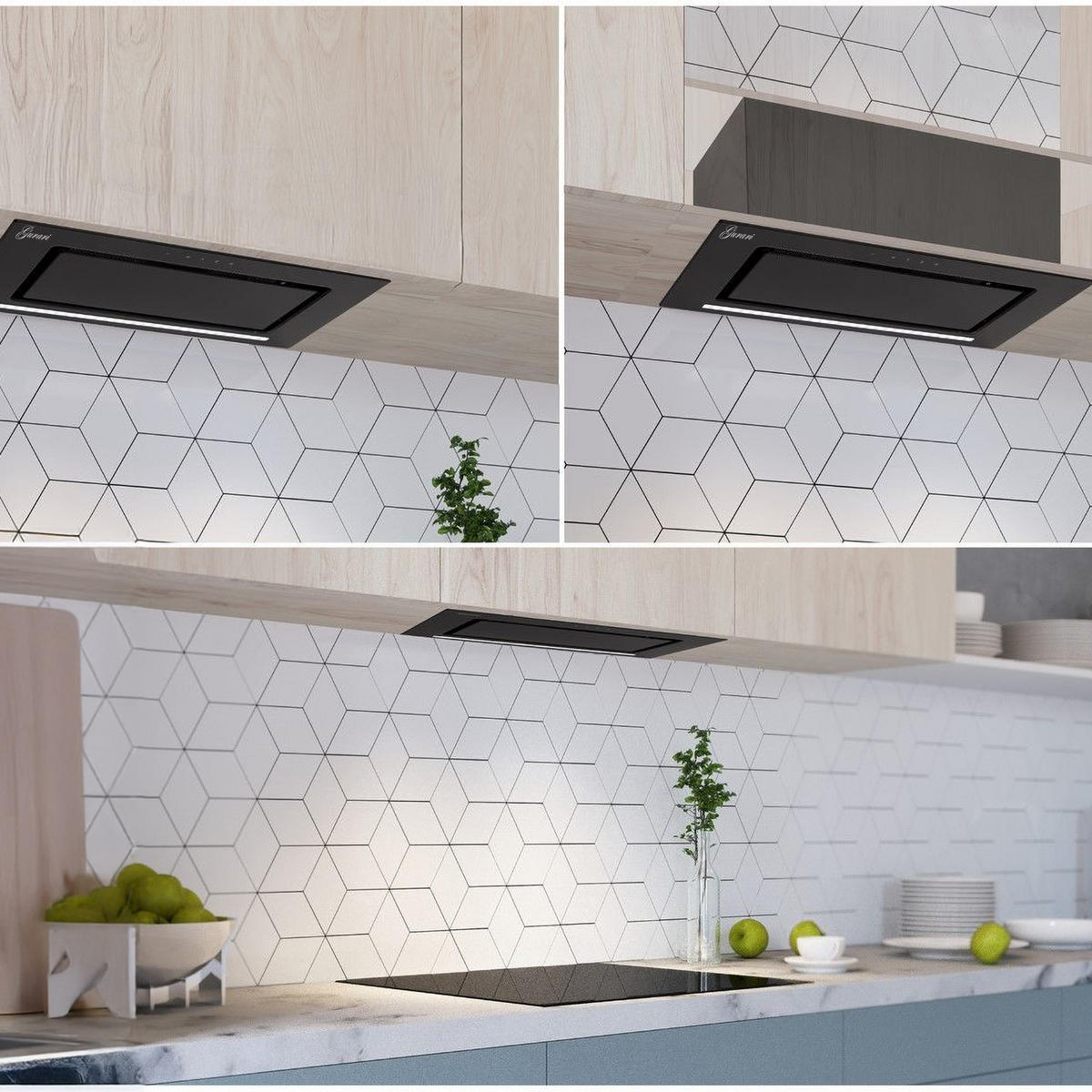 DUNSTABZUGSHAUBE GCH E 217 BL 52 Prime N 52 cm Schwarz - Schwarz, Metall (52/24.5/29.5cm) - Gurari