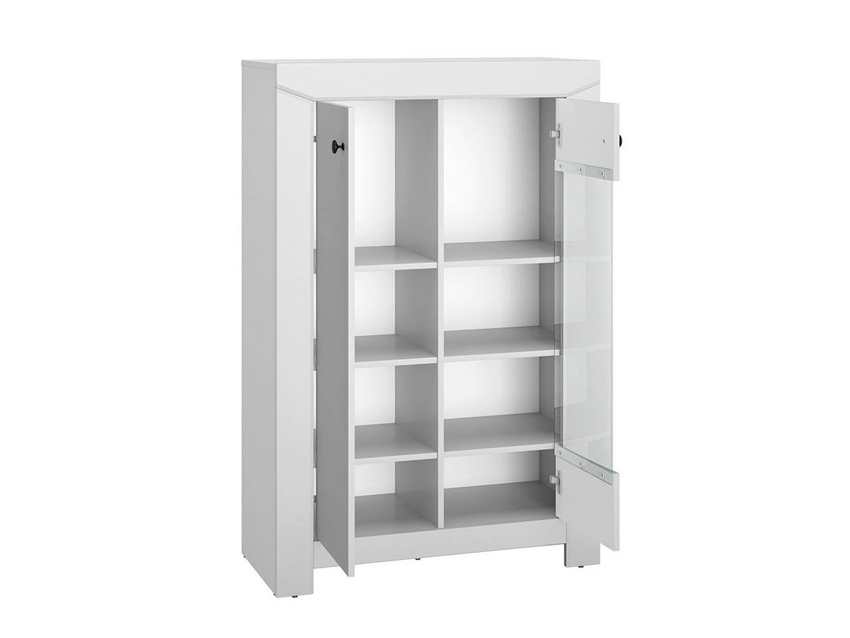VITRINE – 92 cm – Terni – Grau / Eichefarben - Eichefarben/Grau, Holzwerkstoff (91.5/140/42cm) - hi-markt