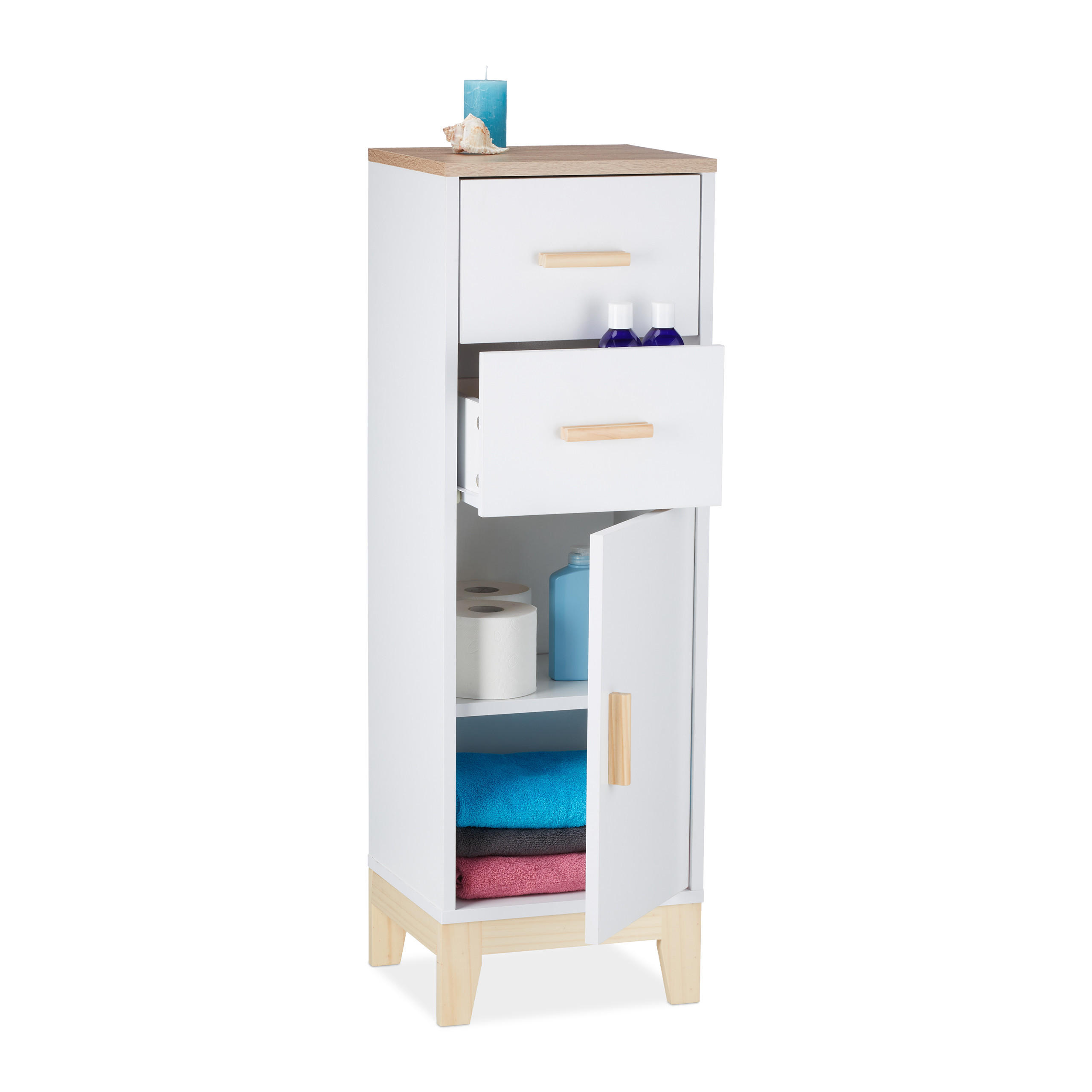 BADRUMSSK&Aring;P Vit Natur 2 l&aring;dor 97,5 cm 97.5/32/28 cm